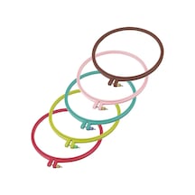Vidalı Plastik Kasnak, Yuvarlak, Yeşil Etamin Nakış Ve Punch Kasnak 19 Cm