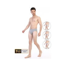 Çift Kaplan Erkek Süprem Gri Melanj Slip 3'lü Ekonomik Paket 741 Gri