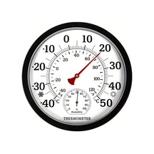 Motion003 25cm Siyah Ev Bahçe Termometresi Kablosuz Nemölçer Abs Malzeme Pil Gerektirmez