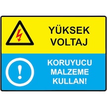 Yüksek Voltaj Koruyucu Malzeme Kullan İsg Uyarı Levhası Pvc A4 21x30 Cm