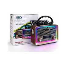 Everton Rt-301.m Bluetooth-usb-sd-fm Şarjlı,solarlı,ledli, Nostaljik Radyo El Fenerl Radyo