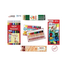 FATİH KURU SULU PASTEL 12 RENK 5 PARÇA BOYA SETİ