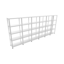 Çelikrafburada 6 Katlı 5 Li Bitişik Çelik Galvaniz Arşiv Rafı Depo Rafı Kiler Rafı 31x75x250 Dx51 Kalite Gümüş