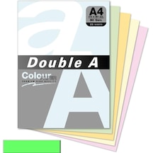 Double A Renkli Kağıt A4 80 Gr Pastel Zümrüt Yeşili 25 Adet Yeşil Kağıt