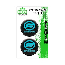 Cf Moto Uyumlu Koruma Takozu İkili Damla Sticker Mavi