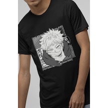 Anime Jujutsu Kaisen Itadori Sukuna Tişört Siyah