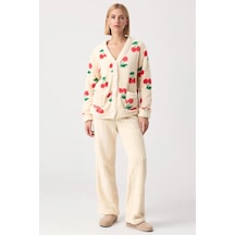 Benerly Kadın V Yaka Uzun Kol Regular Kalıp Wellsoft Pijama Takımı Fonksi Çok renkli