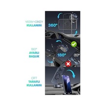 Sogud Magsafe Manyetik Araç Telefon Tutucu Vakumlu Vantuzlu, 360 Döner Telefon Standı, Güçlü N52 Mıknatıs,iphone İle Uyumlu - Not - Sorun Yaşayanlar Önce Bize Yazsın