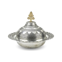 Eskitme Zımbalı Yuvarlak Bakır Sahan