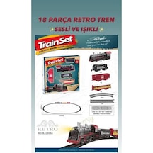 Bj2308a 18 Parça Sesli Işıklı Retro Tren-şim