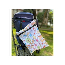 Yorni 30x37cm, Family, Su Geçirmez Bebek Çocuk Beslenme Çantası, Torba Beyaz