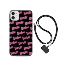 Apple Uyumlu iPhone 12 Mini Kılıf Boyun Askılı Barbie 1404