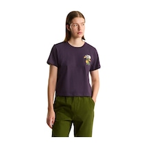 The North Face W Flora Embro Regular Kadın Outdoor Tişörtü Nf0a8g9qg5o1mor Mor