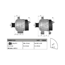 DENSO DAN1123 Alternatör Doblo 1,6D Multıjet-Gıulıetta 1,6-2,0 12V 150A