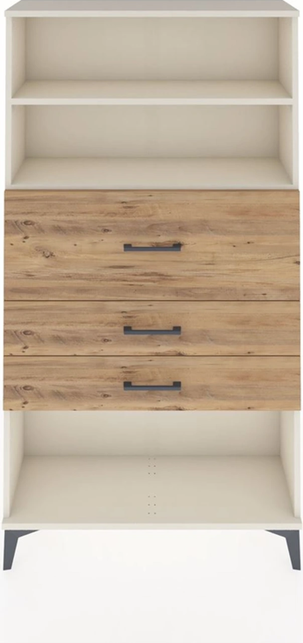 Arges Dolap 2 Raflı 3 Çekmeceli 88x30x163 Aytaşı-çam Aytaşı
