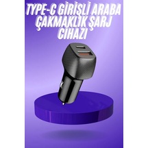 38w - 884 - Usb Type-c Girişli Oto Çakmaklık Araç İçi Hızlı Şarj Çakmaklık - Ece-umay - Şarj Aleti