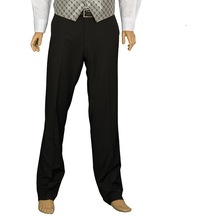 Erkek Siyah Garson Şef Klasik Kumaş Pantolon 001