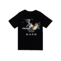 Stoned&Fame Pink Floyd Led Zeppelin Baskılı T-shirt SIYAH Siyah