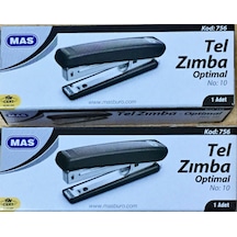 2 Adet Mas 756 No 10 Siyah Zımba Makinası