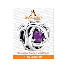 Sonsuzluk Çemberi Charm /asafaccessory Mor