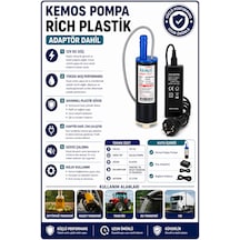 220-12 Volt Rich Plastik Dalgıç Adaptörlü Mazot Aktarma Sıvı Transfer Pompası