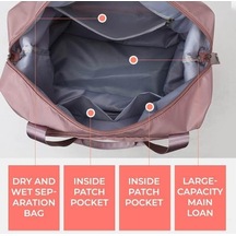 Novahub Yeşil Katlanır Su Geçirmez Seyahat Organizatör Çanta - Unisex, Geniş Kapasiteli, Bagaj Seyahat Ambalaj Çantası Yeşil