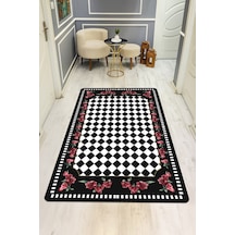 Modern Desenli Dijital Baskı Kaymaz Taban Halı H0151 Renkli