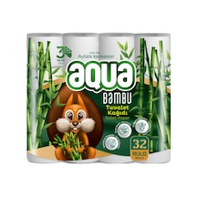 3 Adet Aqua Bambu 3 Katlı Tuvalet Kağıdı 32'li