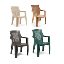 Buyukarısoy Elegance Rattan Efektli 4 6 Adet Plastik Sandalye Balkon Bahçe