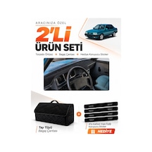 E-biz Tofaş Şahin Doğan Kartal Kapaklı 1981-2002 Uyumlu Torpido + Tay Tüyü Çanta - Siyah - Tf003