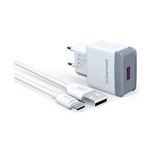 Dramex D30T 3.0A Type-C Şarj Adaptörü + Şarj Data Kablosu