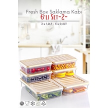 Nandy Home Freshbox Saklama Kabı 6'lı Krem
