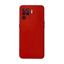 Oppo Reno 5 Lite Kılıf Nano İçi Kadife Silikon - Kırmızı -
