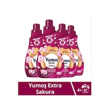 Yumoş Extra Konsantre Çamaşır Yumuşatıcısı Sakura 1440 Ml 60 Yıkama 4 Adet 4'lü Set
