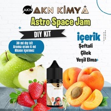 Astro Space Jam Dıy Kit Yeşil Elma Şeftali Gıda Aroması %20 Oranda Aroma İçerir Hazır Değildir 30 Ml