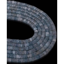 4 x 2 MM Akuamarin Taşı Dizi Altın