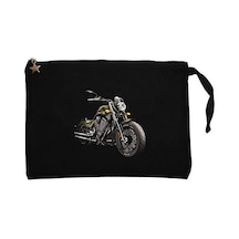 Kruvazör Motosiklet Siyah Clutch Astarlı Cüzdan / El Çantası Siyah
