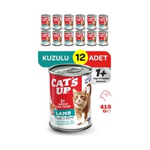 Cats Up Yaş Yetişkin Kedi Maması Kuzu Etli 415gr 12li