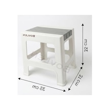 120 Kg Taşıma Kapasiteli Kaymaz Banyo Taburesi, 31x35x35 Cm Boyutunda Çocuklar İçin Güvenli Açık Bej