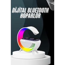 Bluetooth - 843 - Hoparlör G Şekli Atmosfer Akıllı Rgb Lamba Wireless - Muratech - Kablosuz Şarj