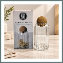 Bezos Mantar Kapaklı Küçük Çizgili Kavanoz Ventra