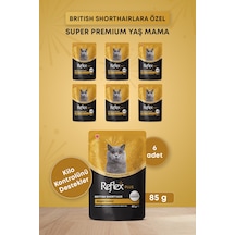Reflex Plus Britsh Shorthair Yetişkin Kedi Konservesi 85gr X 6 Adet