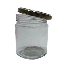 Paradise 210 Ml Metal Kapaklı Şeffaf Cam Kavanoz 30 Adet Siyah