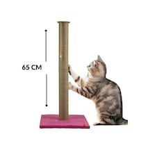 65 Cm Büyük Kedi Tırmalam Tahtası Catnipli Uzun Tırmalama Tahtası Pembe