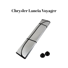 Chrysler Lancia Voyager Uyumlu Ön Cam Güneşlik Perde Balonlu Metalize Alüminyum Katlanabilir 165x85cm Büyük Boy