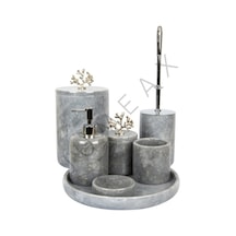 Jumeax Hasselt 7 Li Afyon Gri Mermer Banyo Seti Gri