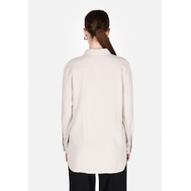 Colin's Colins Regular Fit Shirt Neck Düz Kadın Vizon Roll-up Gömlek Cl1073413 Cl1073413 Q1.v1 Msh Mushroom Çok Renkli