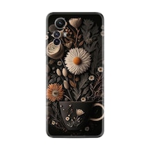 Xiaomi Redmi Note 12s Kılıf Boutique Baskılı Resimli Kahve Çiçek Pcode -095