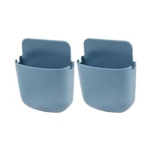 Novahub 2 Adet Uzaktan Kumanda Tutucu Hiçbir Matkap Modern Tv Klima Uzaktan Saklama Kutusu Kalem Organizatör Cep Telefonu Şarj Rafı Ev Ofis Mavi Mavi