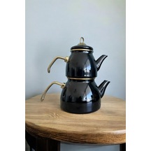 Emaye Çaydanlık Siyah Diğer